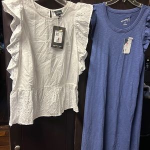 Who What Wear  blouse large & Universal Thread dress Medium